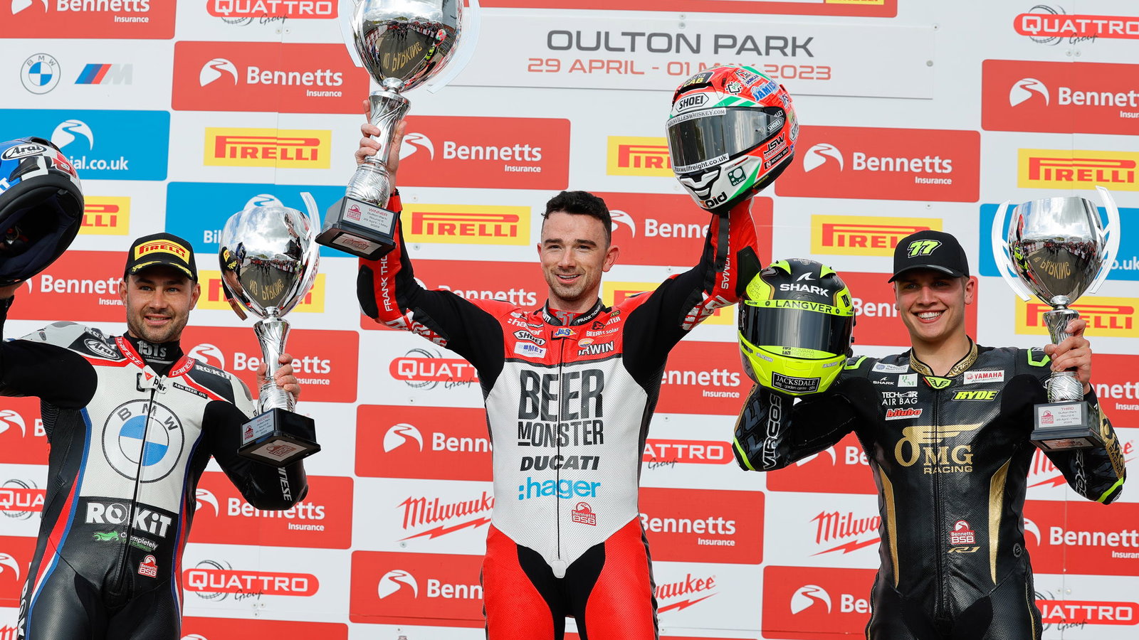 Oulton Park, Race Three, Podium , Irwin, Haslam, Ryde, round 2 , 2023